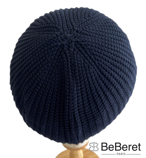BÉRET "DIORE" BLEU MARINE EN MAILLE JERSEY - Image 2