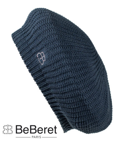 BÉRET "DIORE" BLEU MARINE EN MAILLE JERSEY