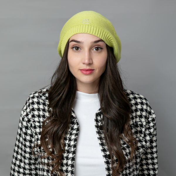 BÉRET "PARIS" JAUNE SOLEIL