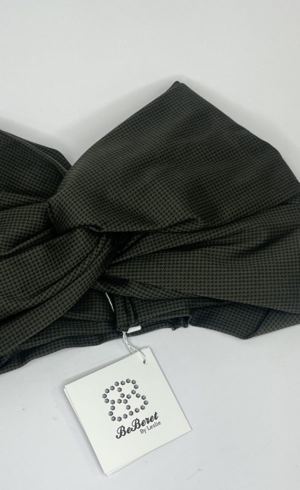 Turban "MALKA" - VERT & NOIR – Image 2