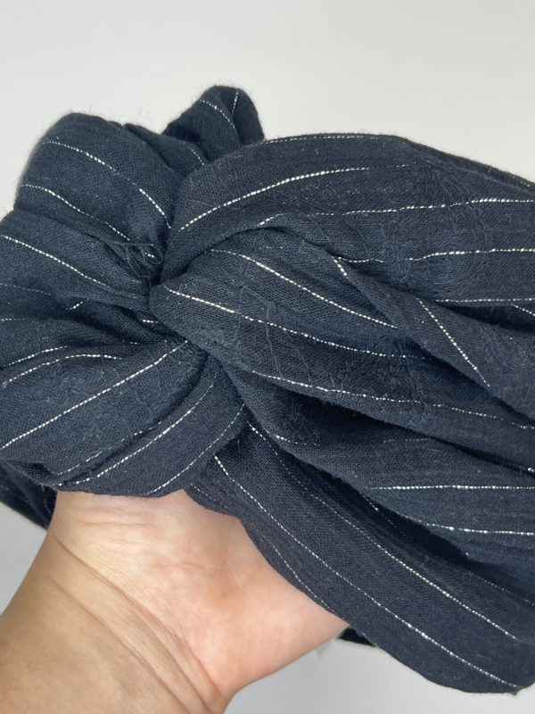 Turban "TAL" - NOIR & LUREX ARGENT – Image 3