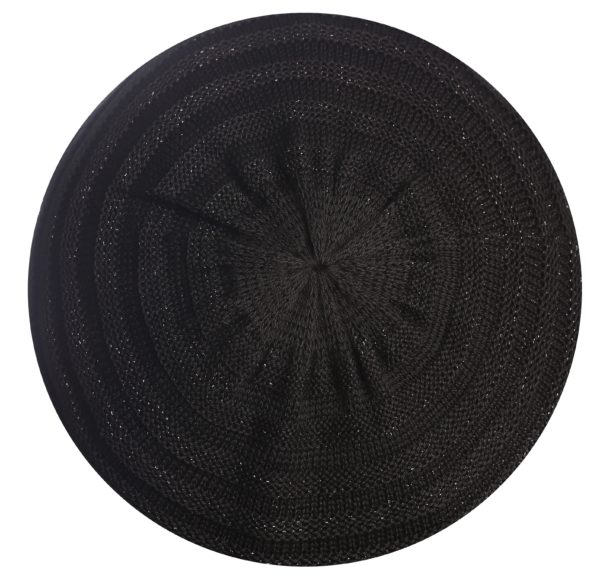 BÉRET "NOA" NOIR AVEC FIL LUREX NOIR - Image 2