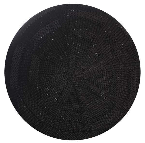 BÉRET "SHENDY" NOIR AVEC FIL LUREX NOIR - Image 2