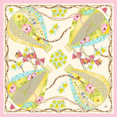 Carré de soie BeBeret Paris "MONTGOLFIERE"