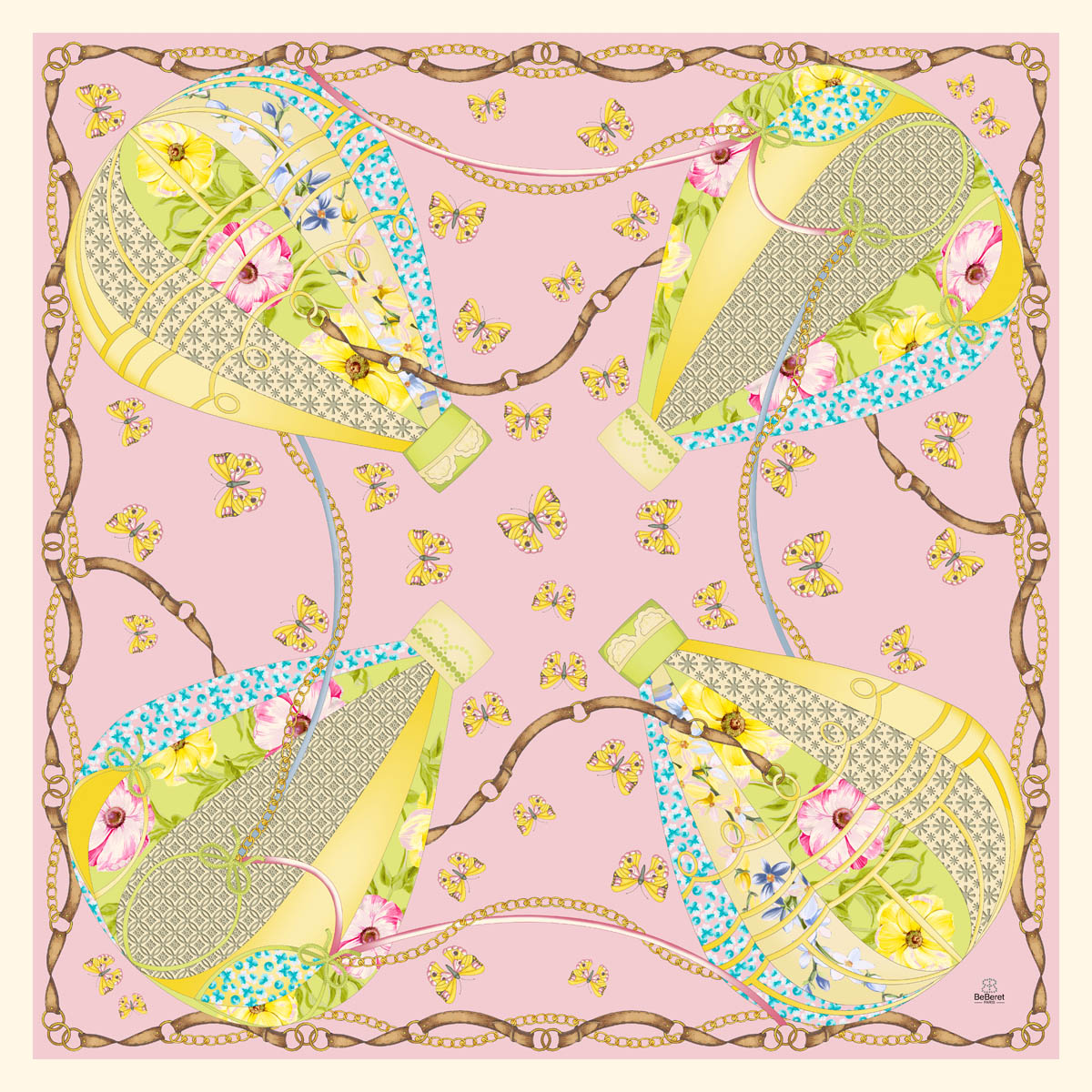 Carré de soie BeBeret Paris "ENVOL" – Image 3