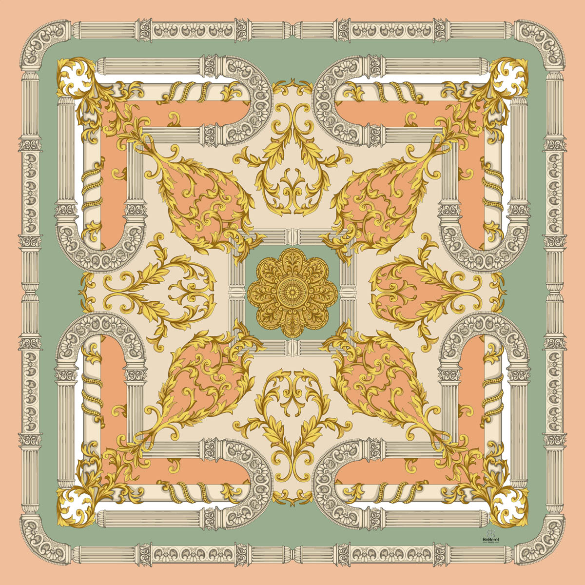 Carré de soie BeBeret Paris "SPECTRE"