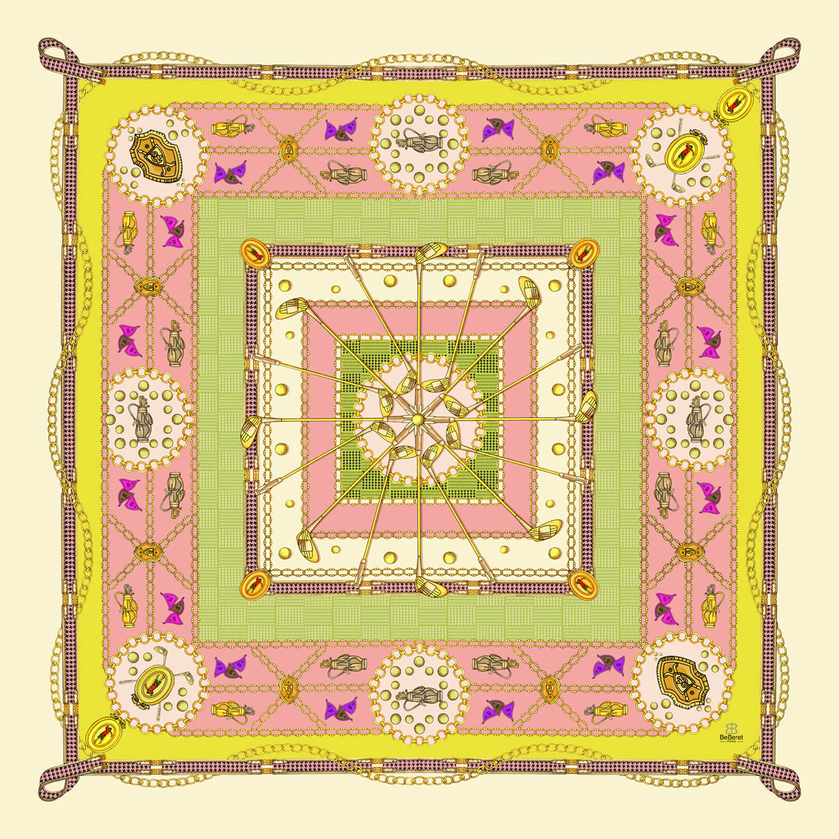 Carré de soie BeBeret Paris "VERSAILLES"