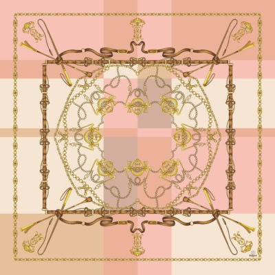 Carré de soie BeBeret Paris "EQUITATION"